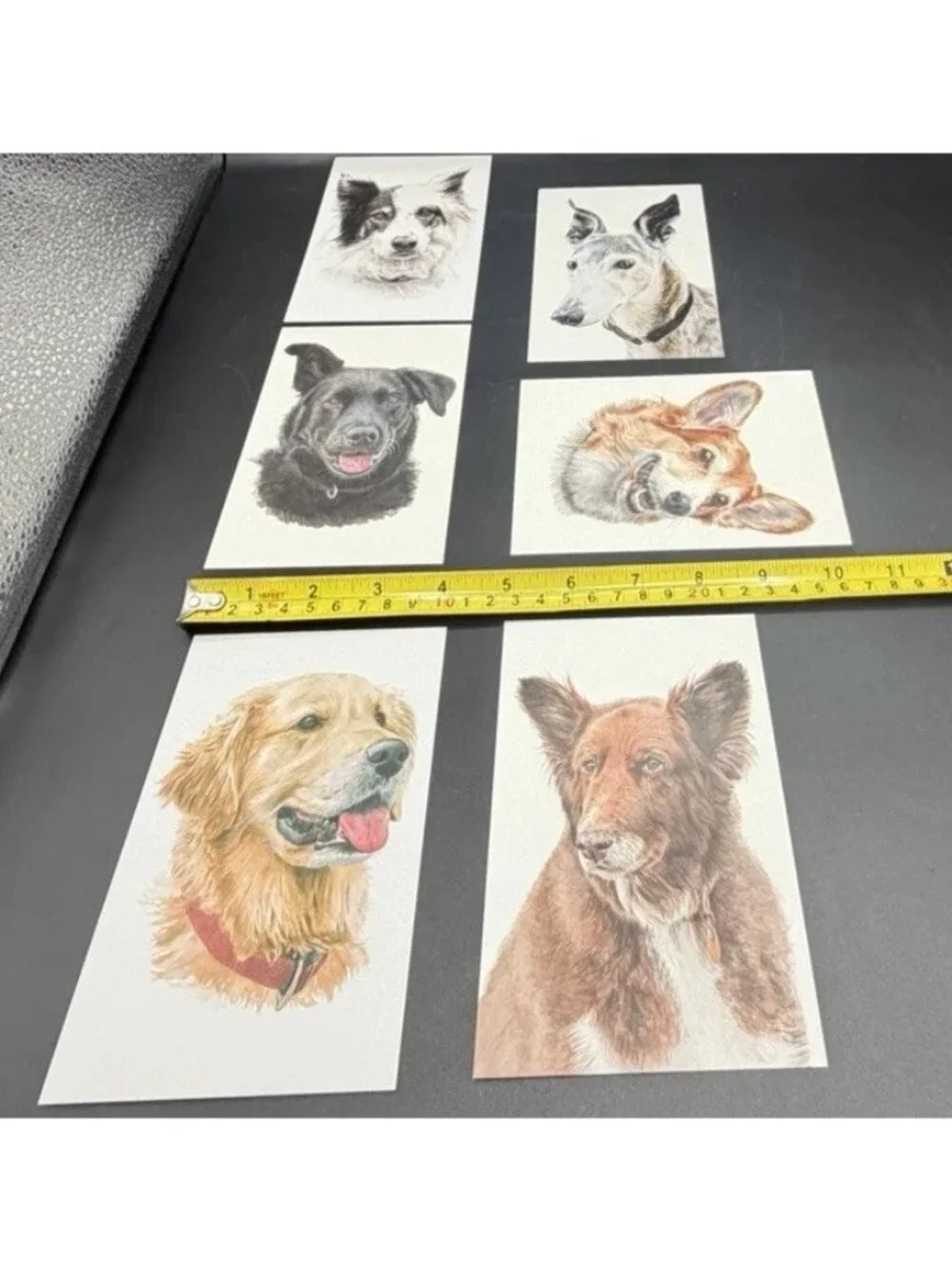 Geoffrey Martin Dog Art Postcards Set Of 6 Animal Prints Dog Lover Unposted